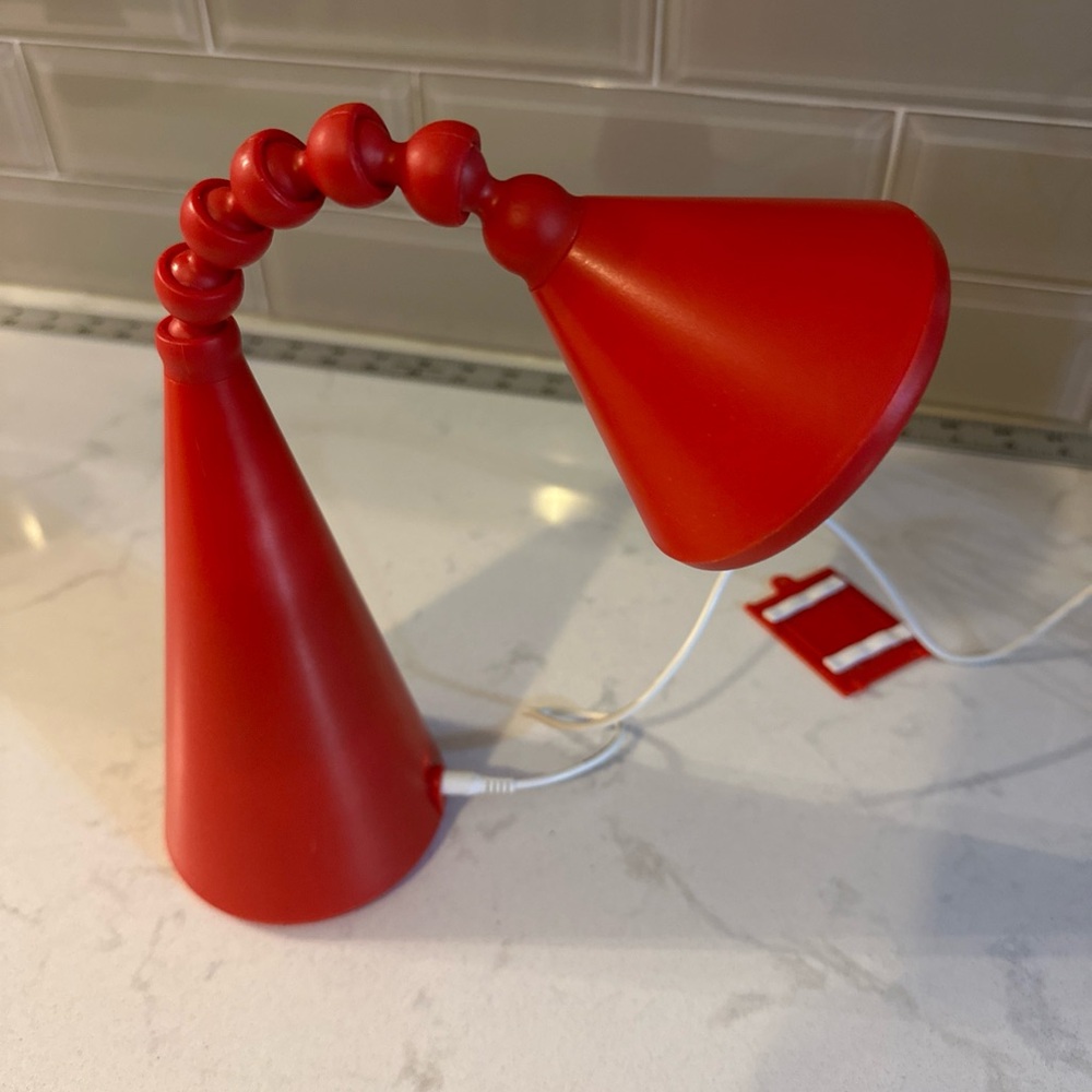 IKEA Fryebo by Ola Wihlborg Table Lamp Flexible‎ Gooseneck Red Cord/battery VTG